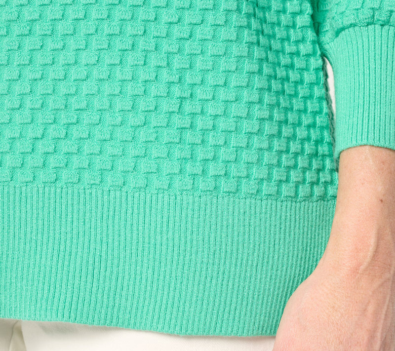 Belle by Kim Gravel Luxe Textured 3/4 Sleeve Sweater — View 16