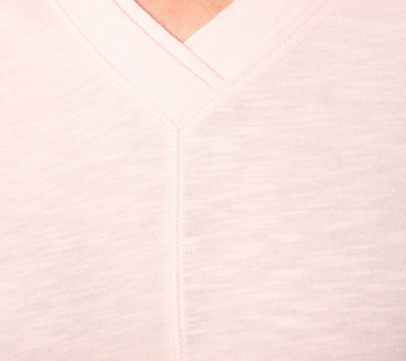 Belle by Kim Gravel TripleLuxe Linen V-Neck 3/4 Sleeve Top — View 6