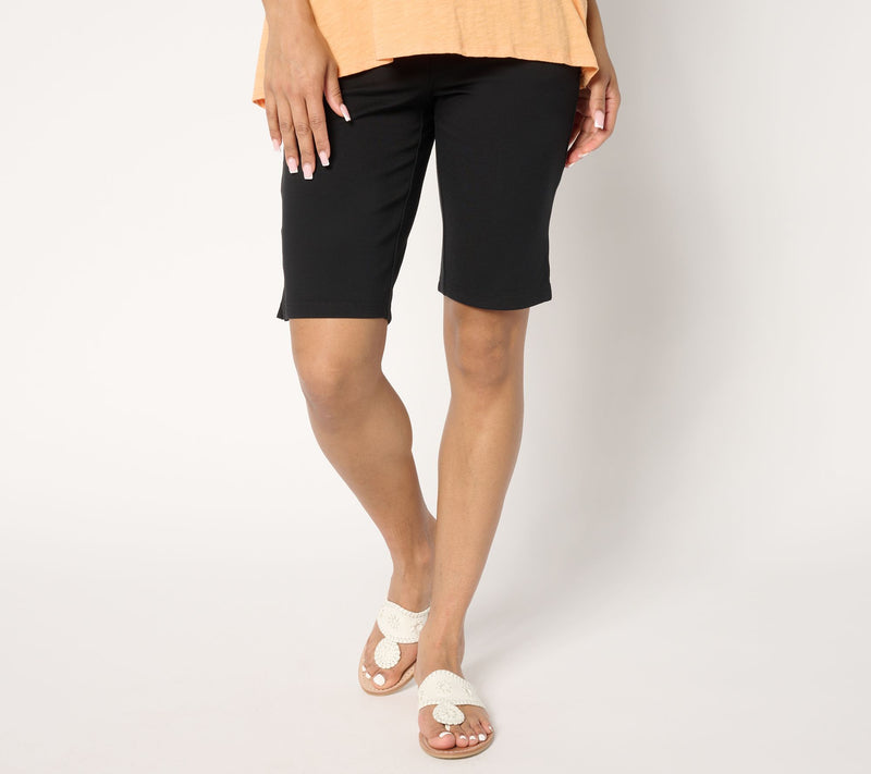 Belle by Kim Gravel Ponte 5 Pocket 11" Bermuda Shorts — View 12