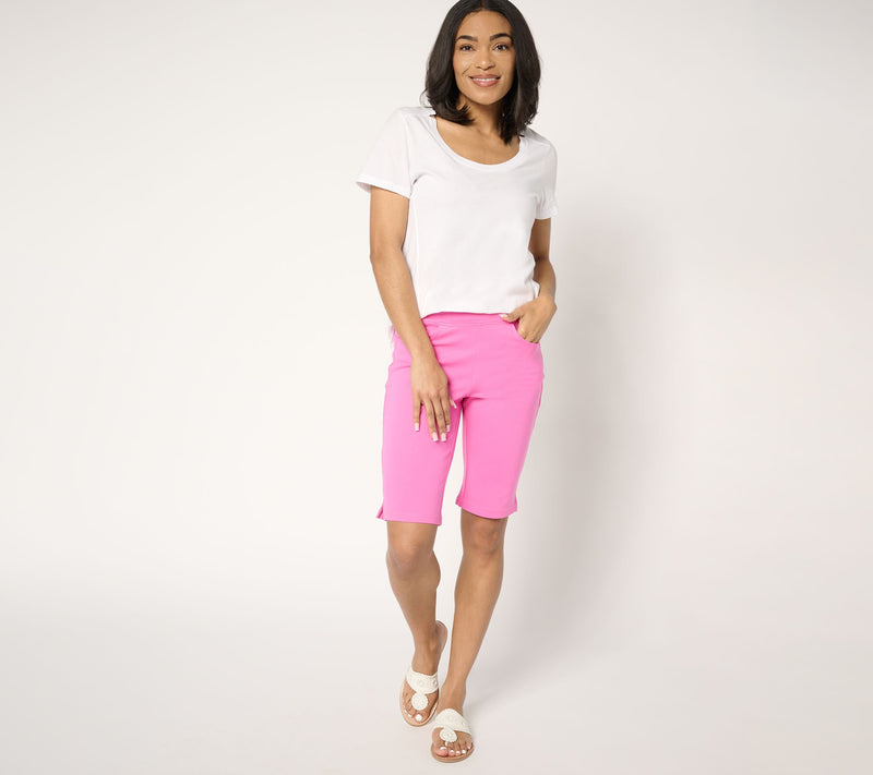 Belle by Kim Gravel Ponte 5 Pocket 11" Bermuda Shorts — View 5