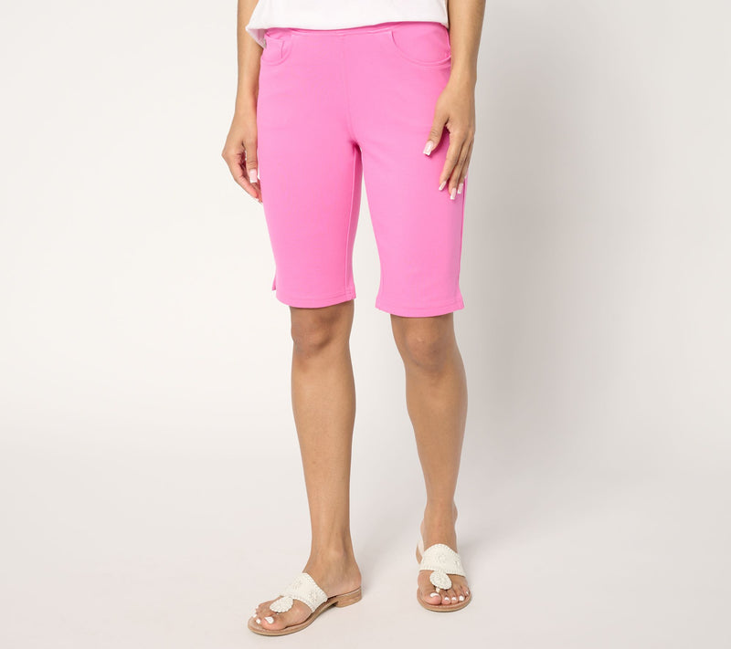 Belle by Kim Gravel Ponte 5 Pocket 11" Bermuda Shorts — View 15