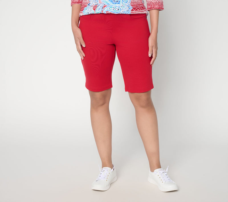 Belle by Kim Gravel Ponte 5 Pocket 11" Bermuda Shorts — View 17