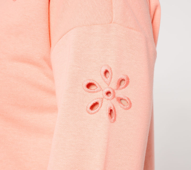 Belle by Kim Gravel Born to Bloom Eyelet Daisy Sweatshirt — View 6