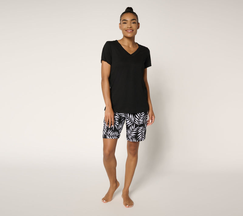 Carole Hochman Bermuda Short and T-Shirt Pajama Set — View 5