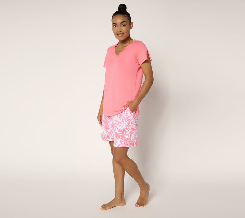 Carole Hochman Bermuda Short and T-Shirt Pajama Set — Main view