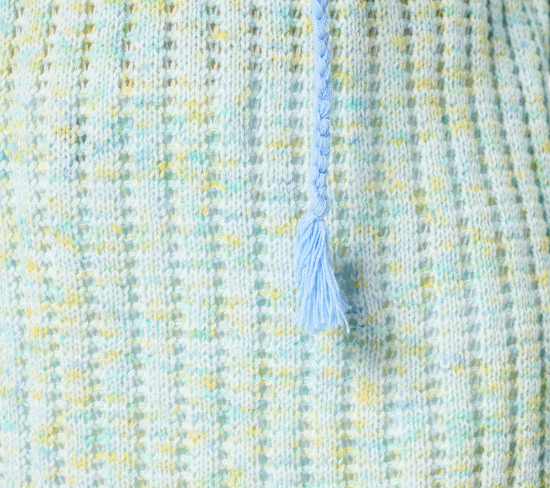 Belle Boho by Kim Gravel Rainbow Yarn Braided Tassel Hoodie — View 10