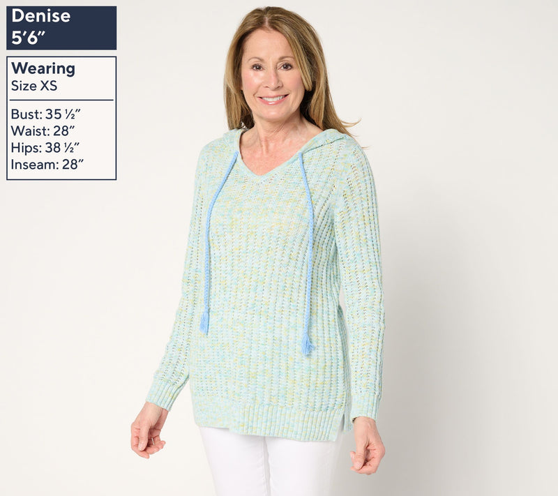 Belle Boho by Kim Gravel Rainbow Yarn Braided Tassel Hoodie — View 7