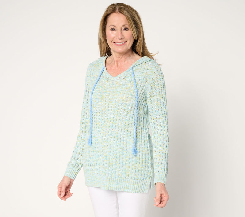 Belle Boho by Kim Gravel Rainbow Yarn Braided Tassel Hoodie — View 16