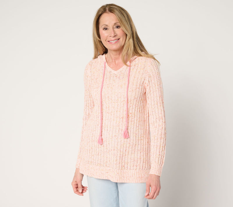 Belle Boho by Kim Gravel Rainbow Yarn Braided Tassel Hoodie — View 5