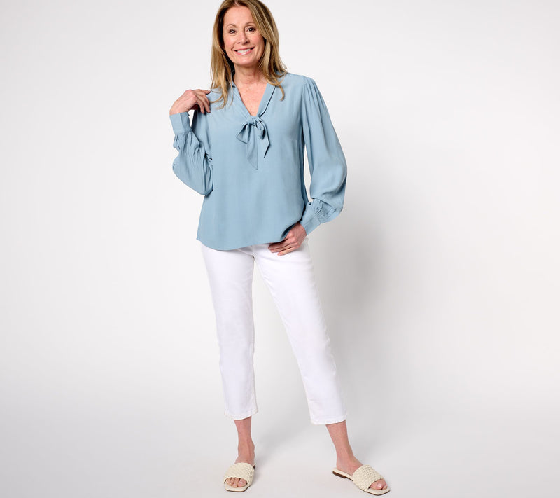 Me by Jennie Garth Petra Tie Blouse — View 4