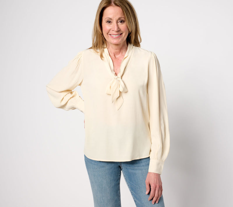 Me by Jennie Garth Petra Tie Blouse — View 11