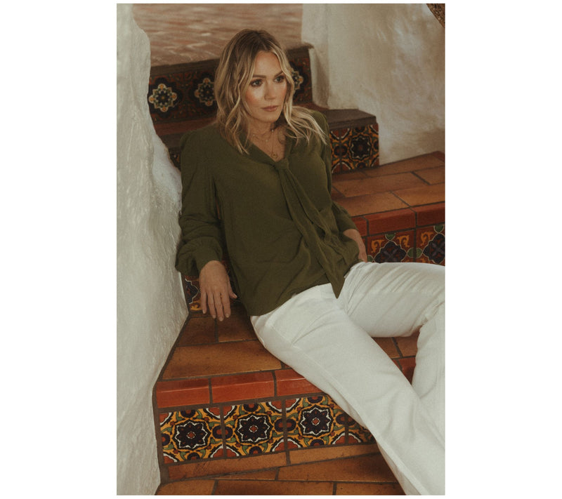 Me by Jennie Garth Petra Tie Blouse — View 7