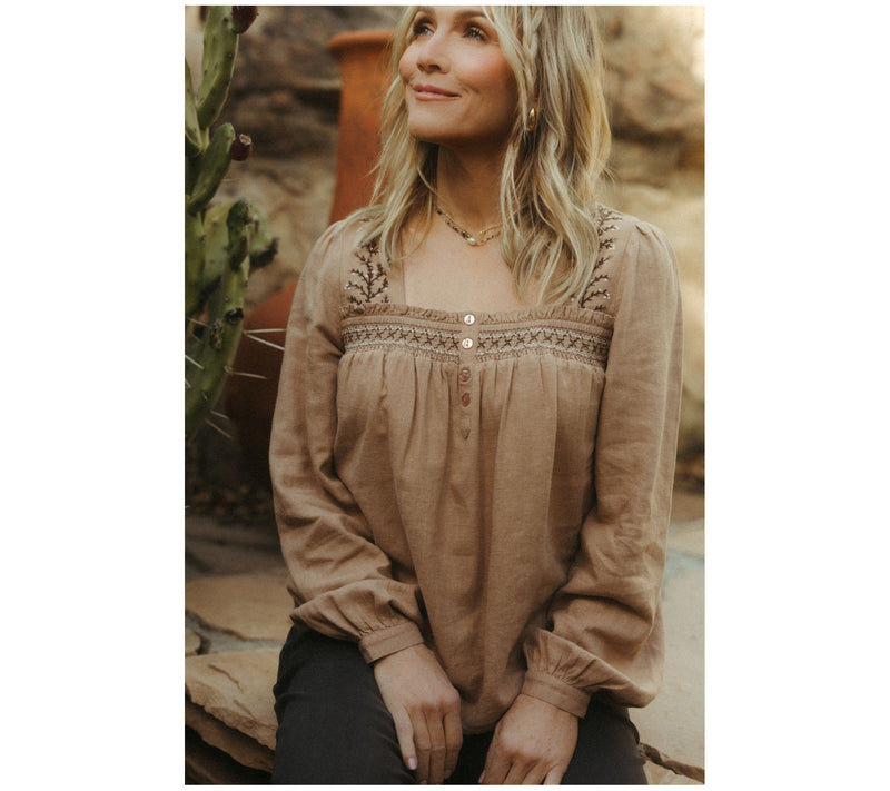 Me by Jennie Garth Linda Embroidered Blouse — View 10