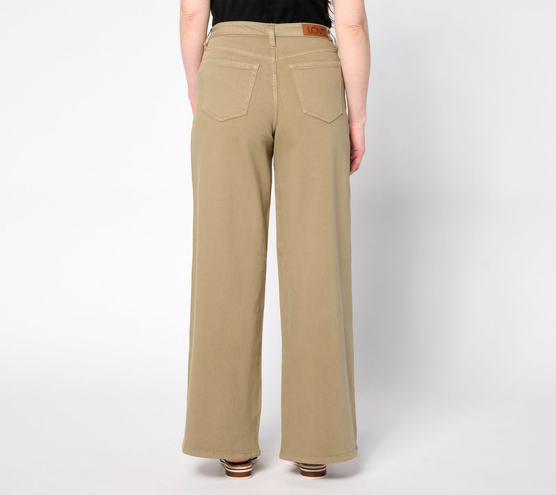 Peace Love World Regular Wide Leg Linen Denim Pant — View 4