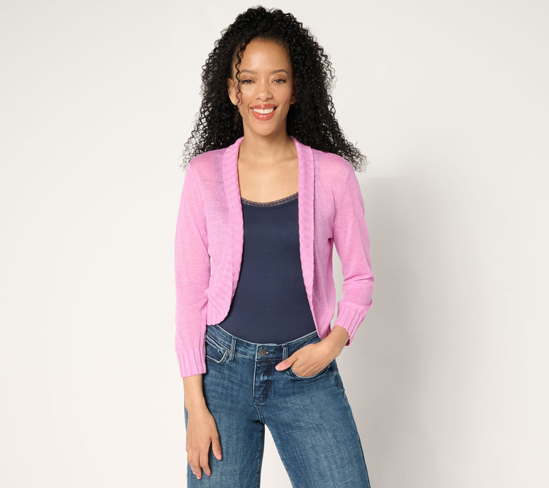 NIC+ZOE Bolero Cardigan with Rib Detailing — Main view