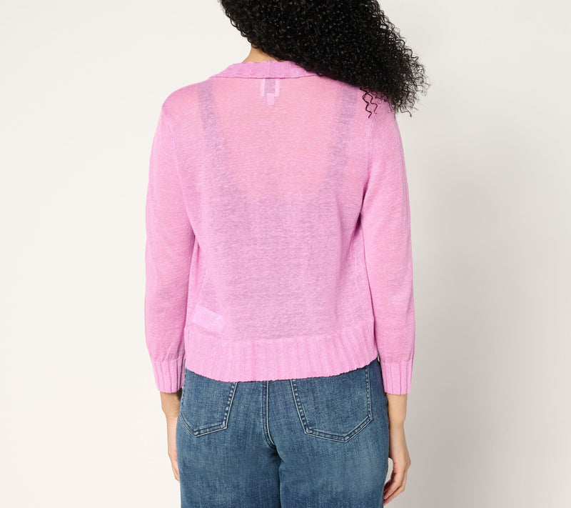 NIC+ZOE Bolero Cardigan with Rib Detailing — View 3