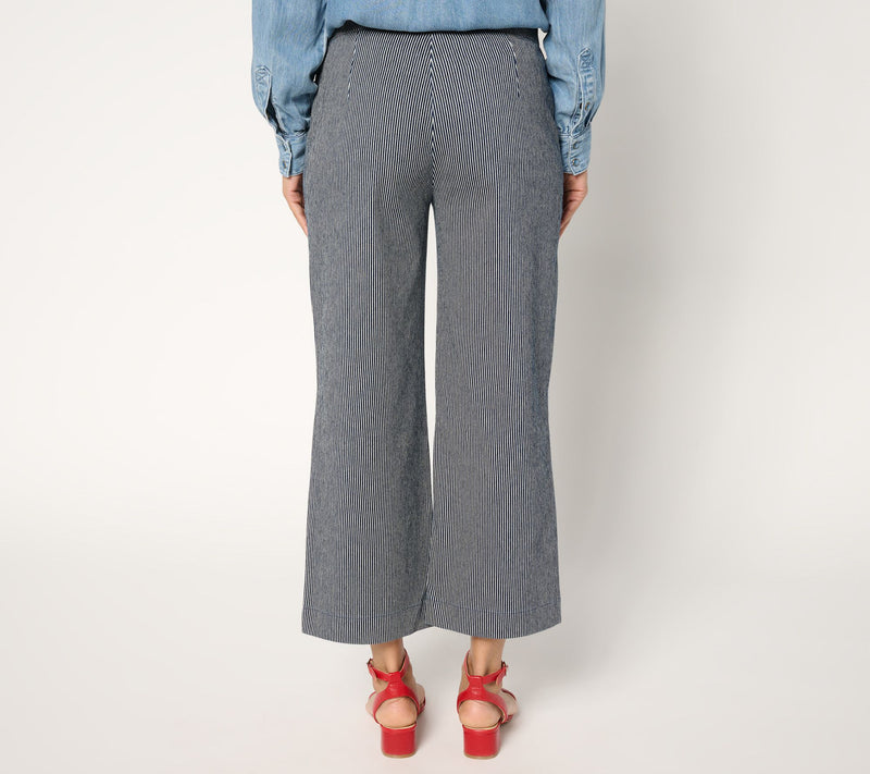 NIC+ZOE All Day Stripe Wide Leg Jean — View 4