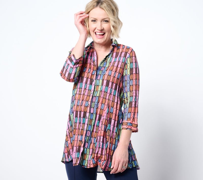 NIC+ZOE Long Crinkle Shirt — View 12