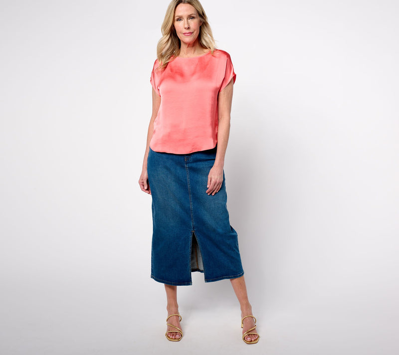NIC+ZOE Day Gloss Woven Tee — View 4