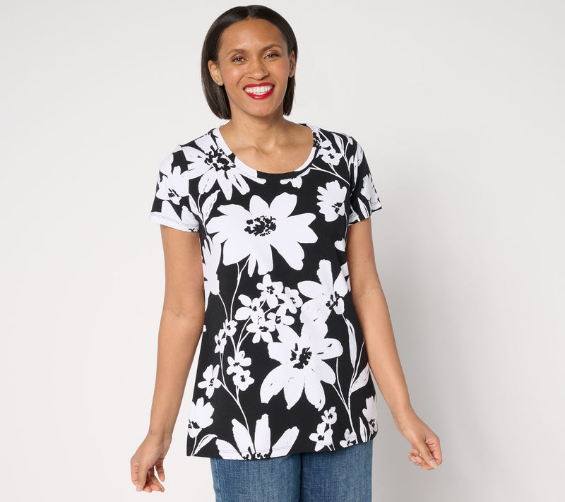 Belle by Kim Gravel Primabelle Knit Born to Bloom Scoop Neck Top — View 5