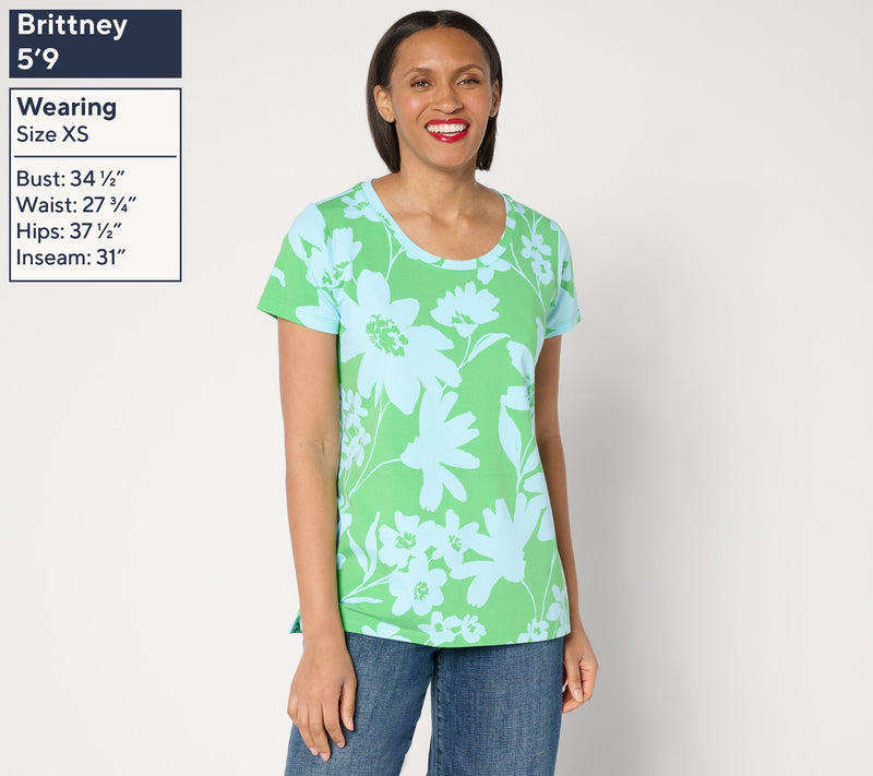 Belle by Kim Gravel Primabelle Knit Born to Bloom Scoop Neck Top — View 11