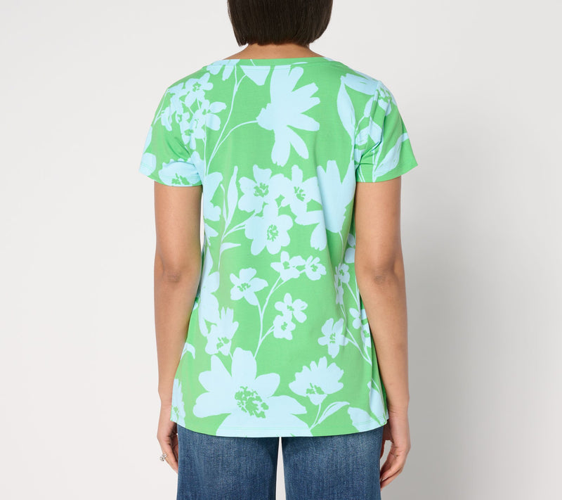 Belle by Kim Gravel Primabelle Knit Born to Bloom Scoop Neck Top — View 12