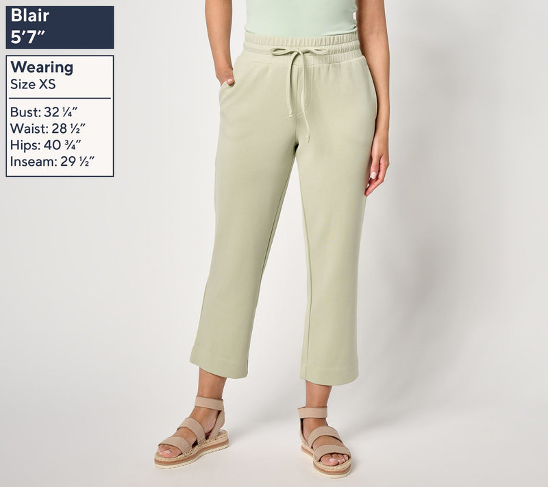 Belle by Kim Gravel Regular ScubaLuxe Sunset Hues Crop Pants — View 14
