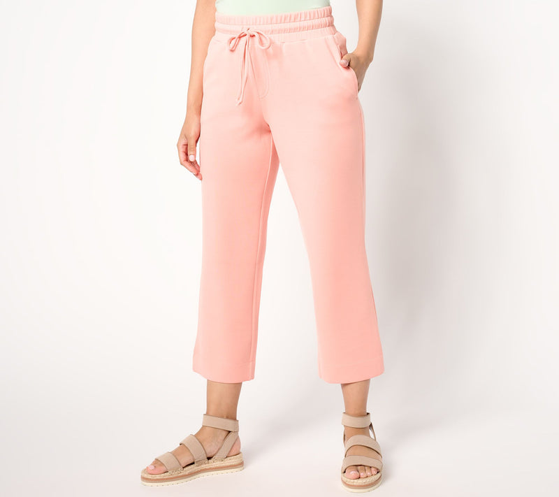 Belle by Kim Gravel Regular ScubaLuxe Sunset Hues Crop Pants — View 5
