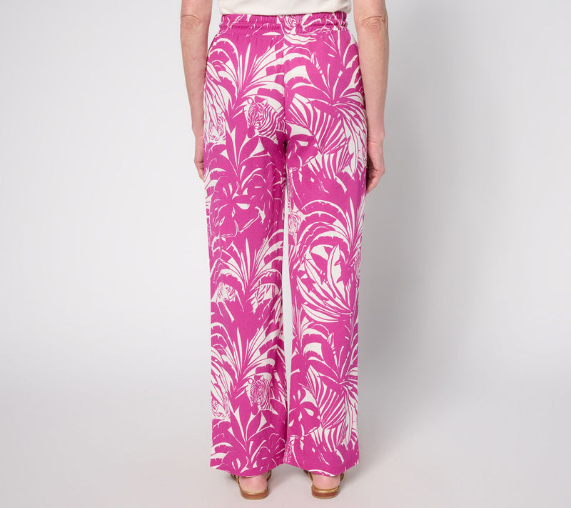 Belle by Kim Gravel Regular Cabana Knit Full Length Beach Pants — View 13