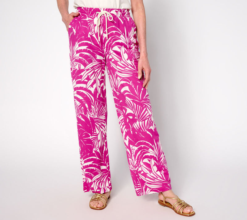 Belle by Kim Gravel Regular Cabana Knit Full Length Beach Pants — View 11