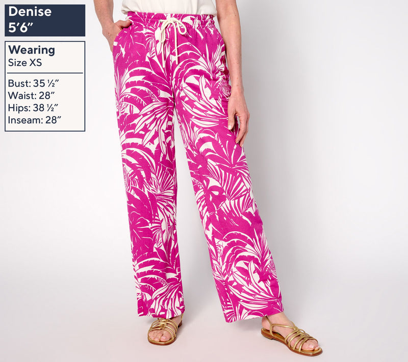 Belle by Kim Gravel Regular Cabana Knit Full Length Beach Pants — View 12