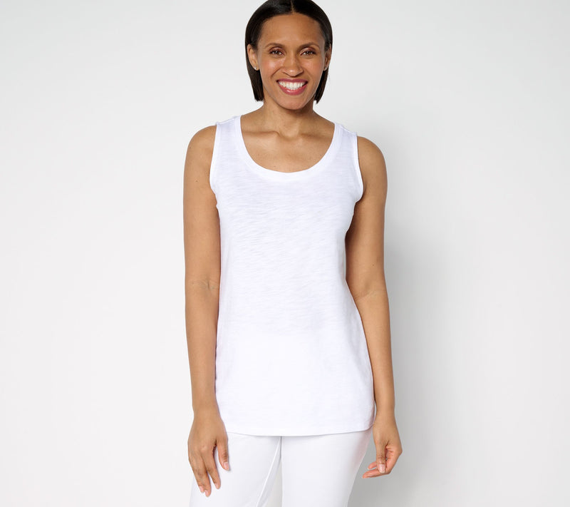 Belle by Kim Gravel Slub Knit Scoop Neck Tank — View 7