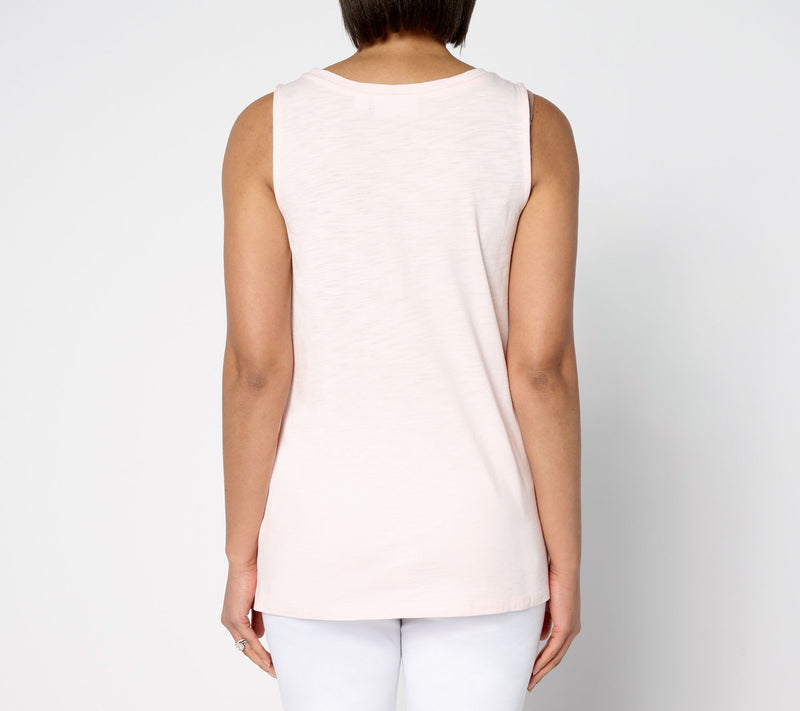 Belle by Kim Gravel Slub Knit Scoop Neck Tank — View 10