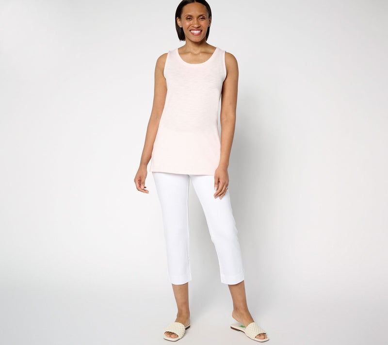 Belle by Kim Gravel Slub Knit Scoop Neck Tank — View 11