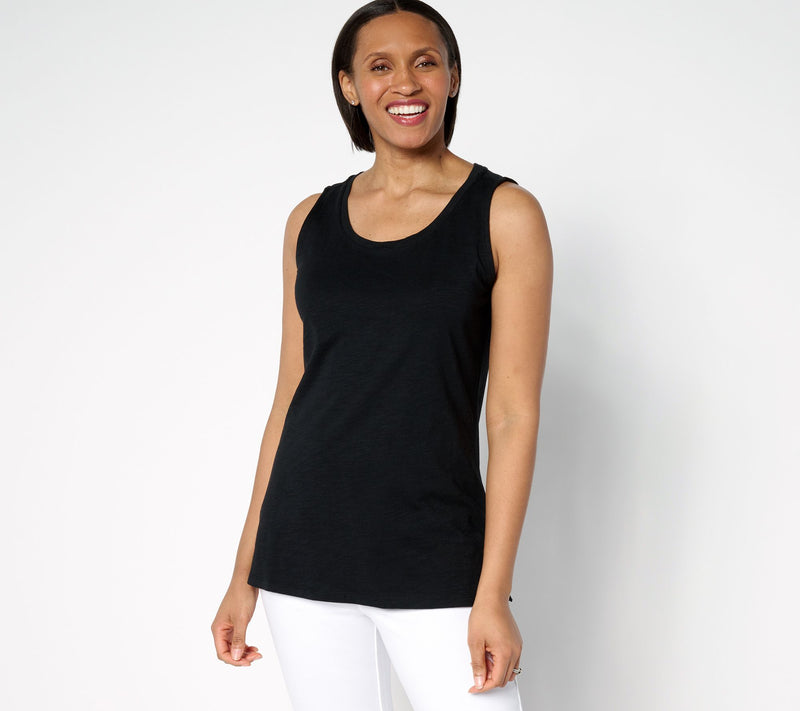 Belle by Kim Gravel Slub Knit Scoop Neck Tank — Main view
