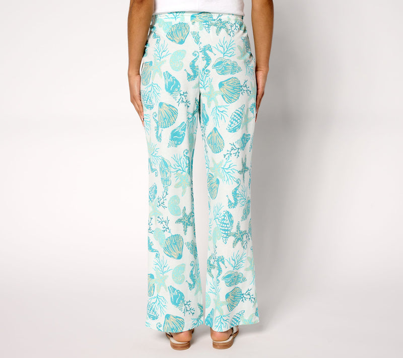 Belle Beach by Kim Gravel Regular Cabana Knit Shell Beach Pants — View 3
