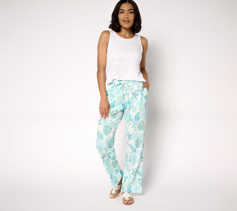 Belle Beach by Kim Gravel Regular Cabana Knit Shell Beach Pants — View 4
