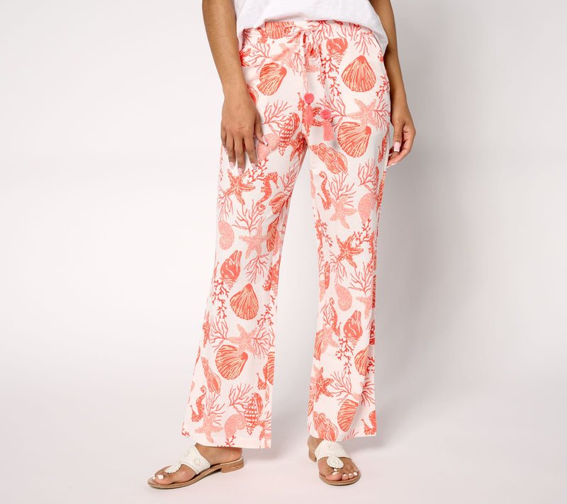 Belle Beach by Kim Gravel Regular Cabana Knit Shell Beach Pants — View 12