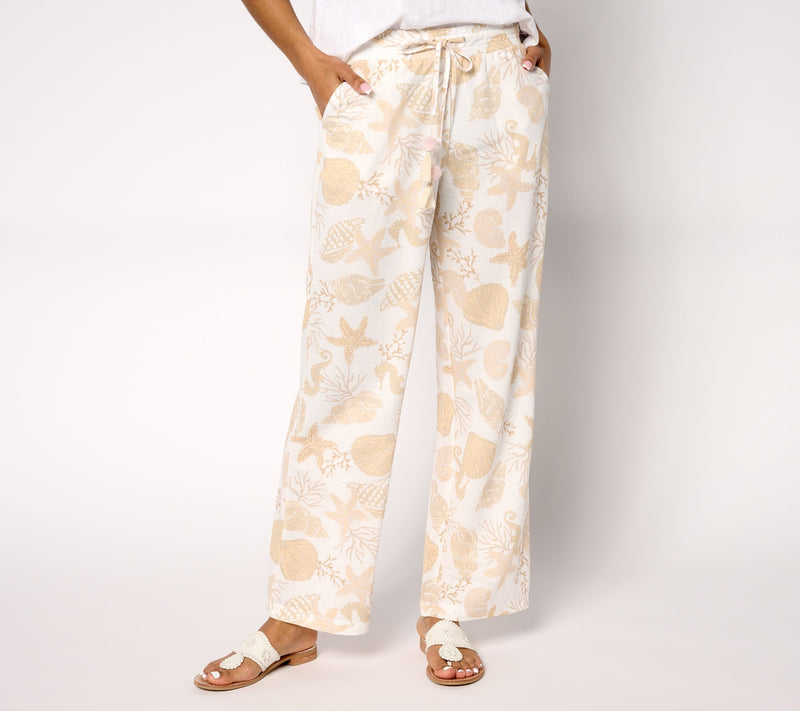 Belle Beach by Kim Gravel Regular Cabana Knit Shell Beach Pants — View 13