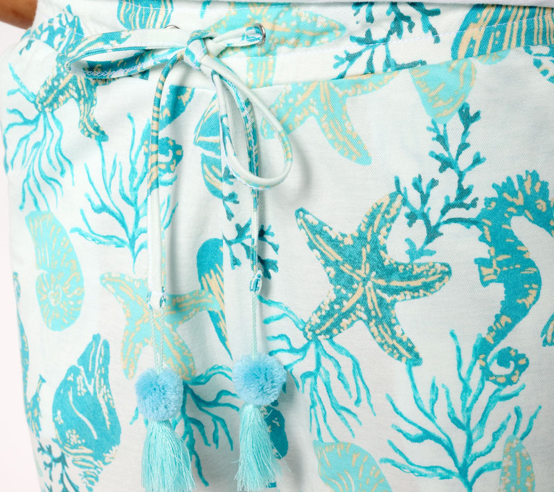 Belle Beach by Kim Gravel Petite Cabana Knit Shell Beach Pants — View 5