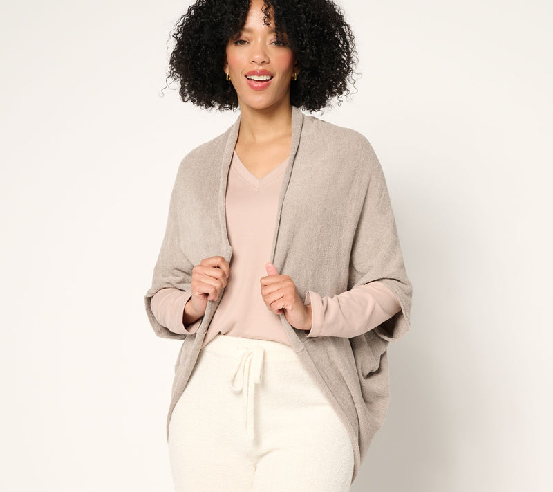 Barefoot Dreams CozyChic Ultra Lite Pointelle Cocoon Cardigan — View 12