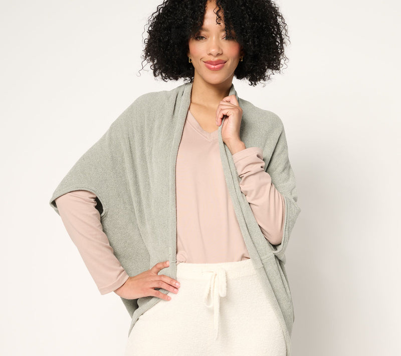 Barefoot Dreams CozyChic Ultra Lite Pointelle Cocoon Cardigan — View 14