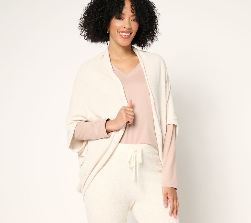 Barefoot Dreams CozyChic Ultra Lite Pointelle Cocoon Cardigan — View 15