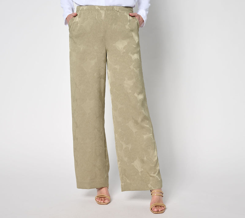 LOGO by Lori Goldstein Regular Full Length Wide-Leg Soft Pants — View 15