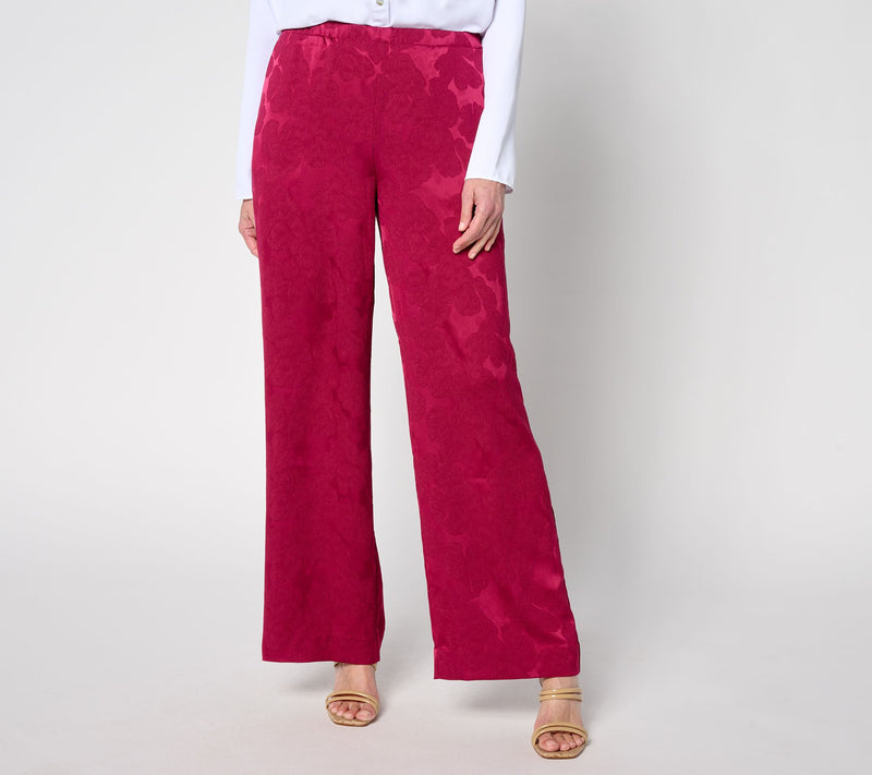 LOGO by Lori Goldstein Regular Full Length Wide-Leg Soft Pants — View 16