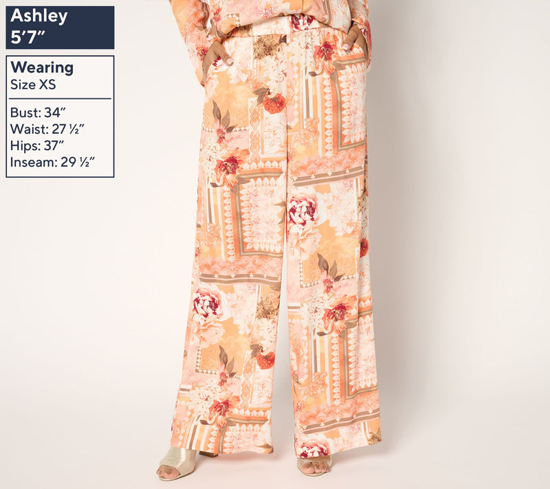 Women with Control Petite Rayon Blend Palazzo Pants — View 3