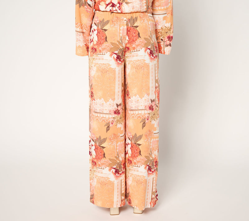 Women with Control Petite Rayon Blend Palazzo Pants — View 4