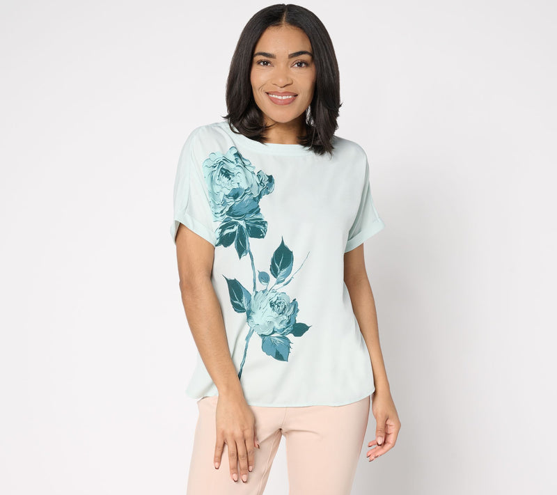 BEAUTIFUL by Lawrence Zarian Floral Printed Dolman Sleeve Top — View 11