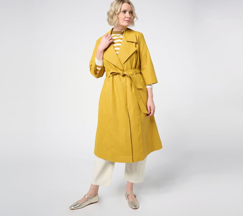 Carla Rockmore Collection Regular Taffetta Trench Coat — View 5