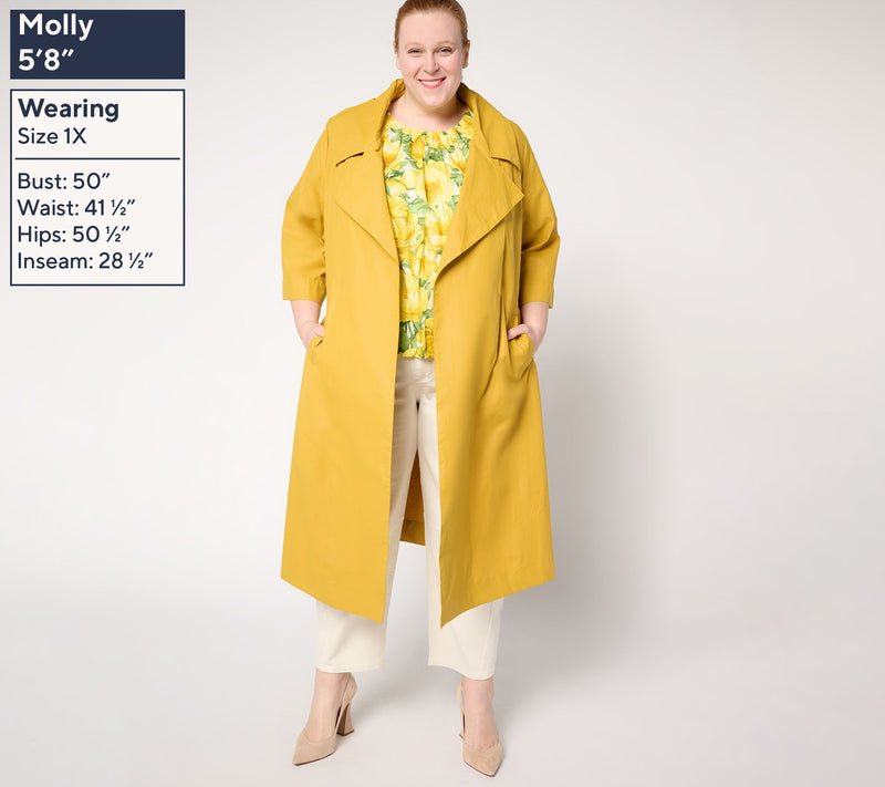 Carla Rockmore Collection Regular Taffetta Trench Coat — View 2